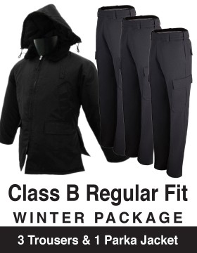 Men's Class B Winter Regular Fit Package - 3 Trousers & 1 Parka Jacket