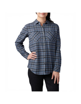 5.11 Tactical Women's Ruth Flannel Long Sleeve Shirt (Turbulence Plaid)