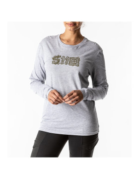 5.11 Tactical Women's Sticks And Stones Long Sleeve Tee (Heather Grey)