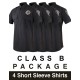 4 Pack Men's Poly/Rayon Short Sleeve Class B Shirts