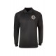 Men's 100% Polyester Charcoal Class B Utility Polo - Long Sleeve